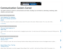 Tablet Screenshot of communication-careers-corner.blogspot.com
