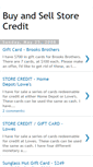 Mobile Screenshot of buysellstorecredit.blogspot.com