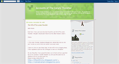 Desktop Screenshot of accounts-of-the-lonely-traveller.blogspot.com