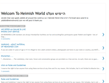 Tablet Screenshot of heimishworld.blogspot.com