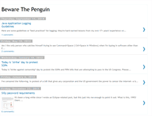 Tablet Screenshot of bewarethepenguin.blogspot.com