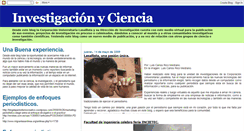 Desktop Screenshot of investigacinyciencia.blogspot.com