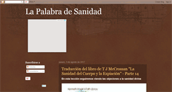 Desktop Screenshot of palabradesanidad.blogspot.com