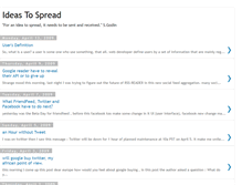 Tablet Screenshot of ideas2spread.blogspot.com
