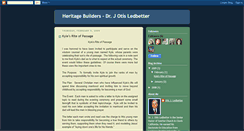 Desktop Screenshot of heritagebuilders-ledbetter.blogspot.com