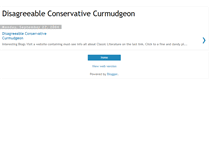 Tablet Screenshot of disagreeableconservativecurmudgeon.blogspot.com