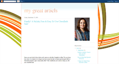 Desktop Screenshot of mygreatarticls.blogspot.com