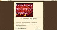 Desktop Screenshot of criticateatralpractica.blogspot.com