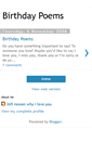 Mobile Screenshot of birthday-poems-4u.blogspot.com