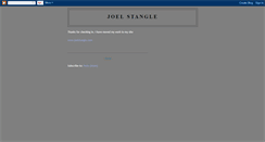 Desktop Screenshot of joelstangle.blogspot.com