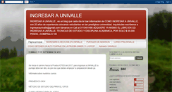 Desktop Screenshot of ingresaraunivalle.blogspot.com