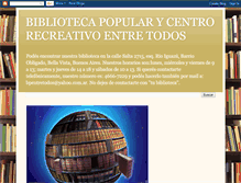 Tablet Screenshot of bibliotecaentretodos.blogspot.com