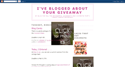 Desktop Screenshot of ivebloggedaboutyourgiveaway.blogspot.com