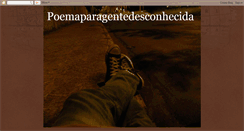 Desktop Screenshot of poemaparagentedesconhecida.blogspot.com