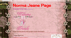 Desktop Screenshot of normajeanepage.blogspot.com