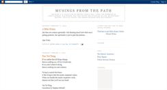Desktop Screenshot of musingsfromthepath.blogspot.com