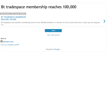 Tablet Screenshot of bttradespacemembershipreaches100000.blogspot.com