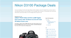 Desktop Screenshot of nikond3100packagedeals.blogspot.com