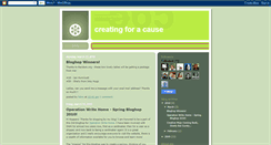 Desktop Screenshot of creatingforacause.blogspot.com
