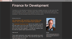 Desktop Screenshot of financefordevelopment.blogspot.com