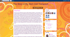 Desktop Screenshot of mytransplantstory.blogspot.com