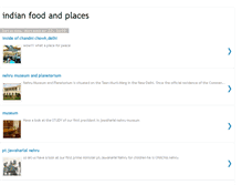 Tablet Screenshot of indianfoodandplaces.blogspot.com