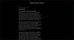 Desktop Screenshot of mesothelioma-malignant-information.blogspot.com