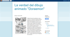 Desktop Screenshot of laverdaddeldibujoanimadodoraemon.blogspot.com