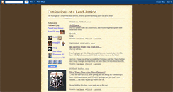 Desktop Screenshot of confessionsofaleadjunkie.blogspot.com