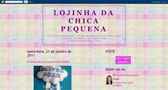 Desktop Screenshot of lojinhadachicapequena.blogspot.com