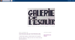 Desktop Screenshot of galeriedelescalier.blogspot.com