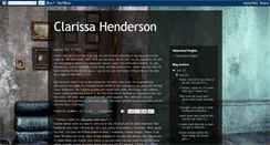 Desktop Screenshot of clarissahenderson.blogspot.com