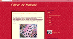 Desktop Screenshot of coisas-de-mariana.blogspot.com