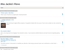 Tablet Screenshot of missjackiesviews.blogspot.com