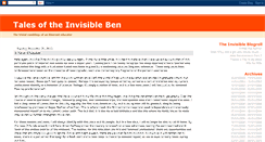 Desktop Screenshot of invisibleben.blogspot.com