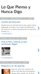 Mobile Screenshot of loquepiensoynuncadigo.blogspot.com