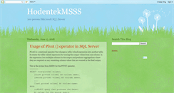 Desktop Screenshot of hodentekmsss.blogspot.com