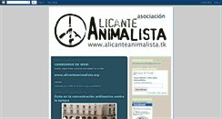 Desktop Screenshot of alicanteanimalista.blogspot.com