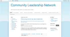 Desktop Screenshot of communityleadershipnetwork.blogspot.com