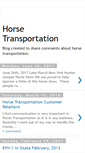 Mobile Screenshot of horsetransportation.blogspot.com