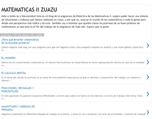 Tablet Screenshot of matematicas-zuazu.blogspot.com