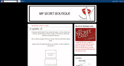 Desktop Screenshot of mysecretboutique.blogspot.com