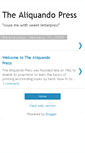 Mobile Screenshot of aliquandopress.blogspot.com
