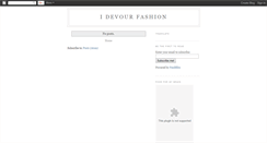 Desktop Screenshot of idevourfashion.blogspot.com