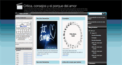 Desktop Screenshot of criticaconsejosyelporquedelamor.blogspot.com