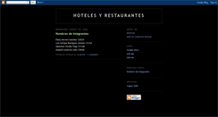 Desktop Screenshot of hotelesyrestaurantes.blogspot.com