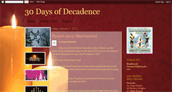 Desktop Screenshot of 30daysofdecadence.blogspot.com