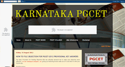 Desktop Screenshot of karnatakapgcet.blogspot.com