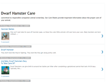 Tablet Screenshot of dwarf-hamster-care.blogspot.com