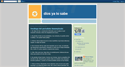 Desktop Screenshot of diosyalosabe.blogspot.com